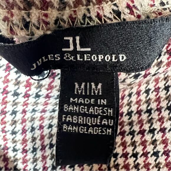 Jules & Leopold purple brown beige houndstooth casual legging pants size M B94 - Picture 3 of 5